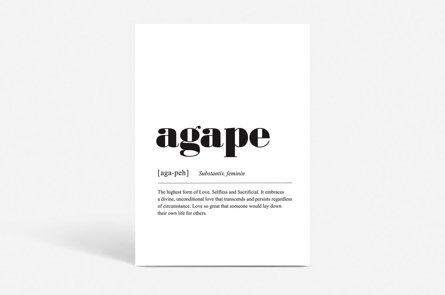 Poster "Agape"