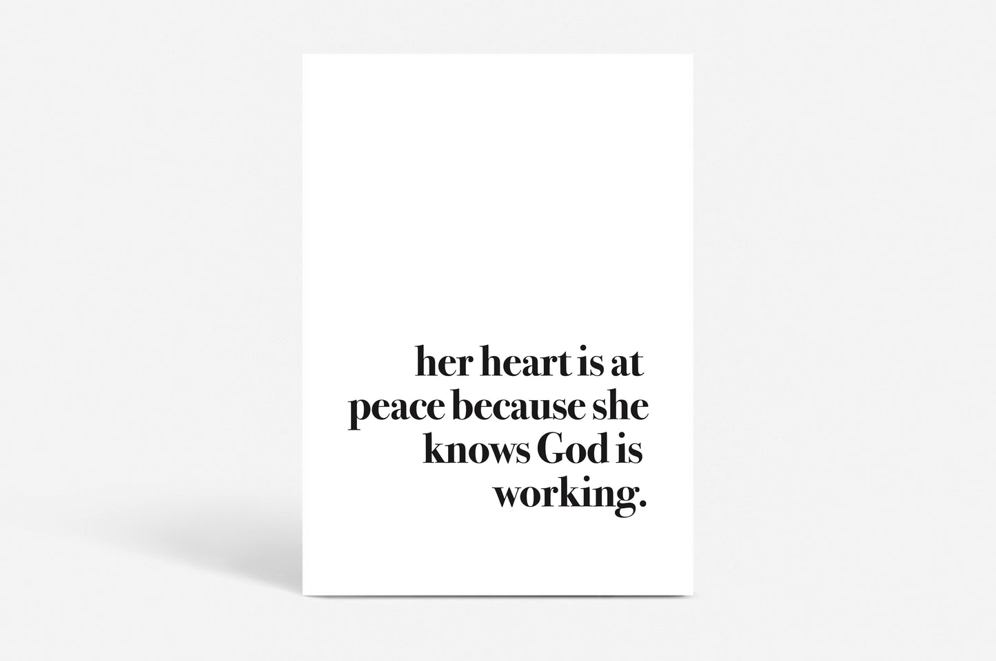 Poster "Her Heart is at Peace"