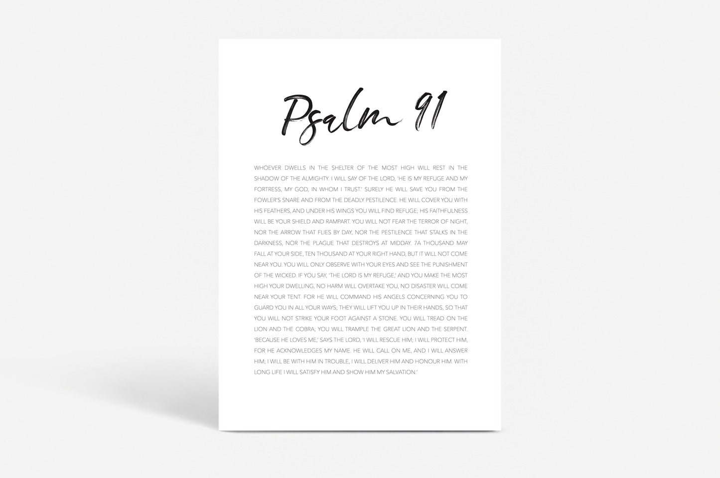 Poster "Psalm 91"