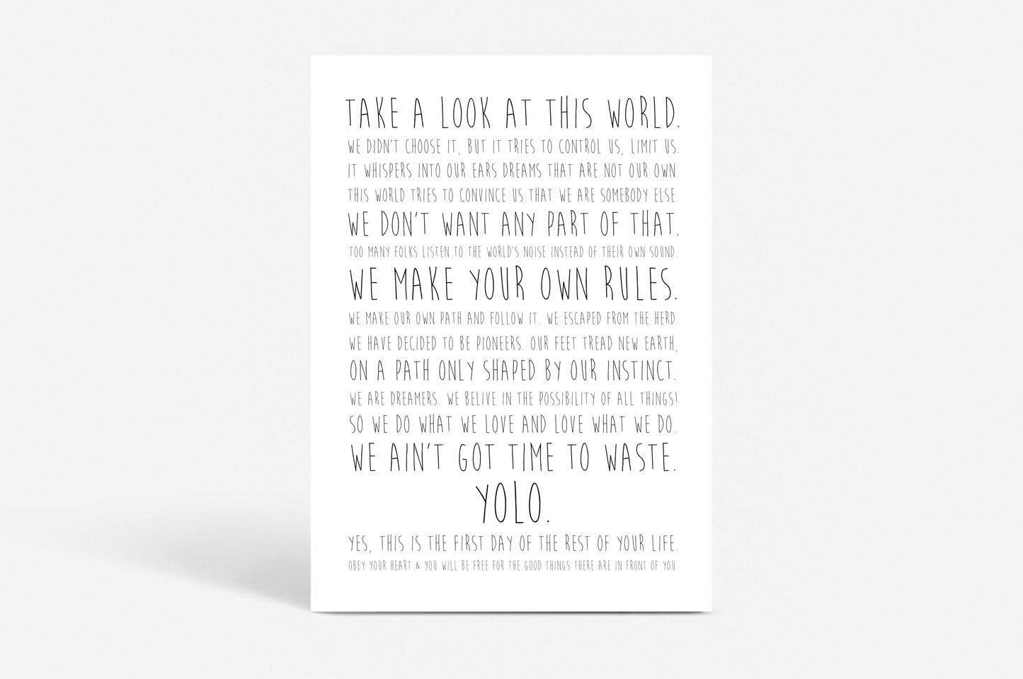 Poster "Take a Look"
