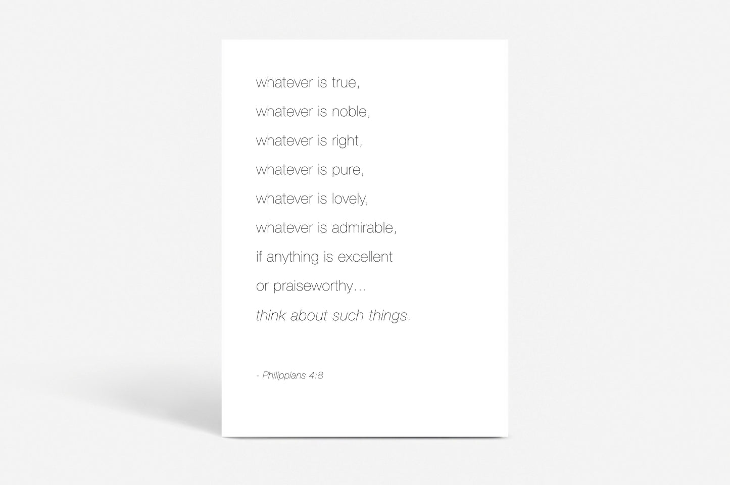 Poster "Whatever is true"