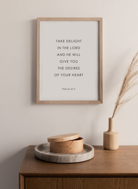 Poster "Take delight in the Lord"